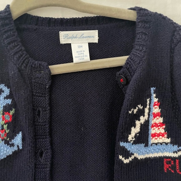 Ralph Lauren toddler cardigan size 18mo - Picture 3 of 3